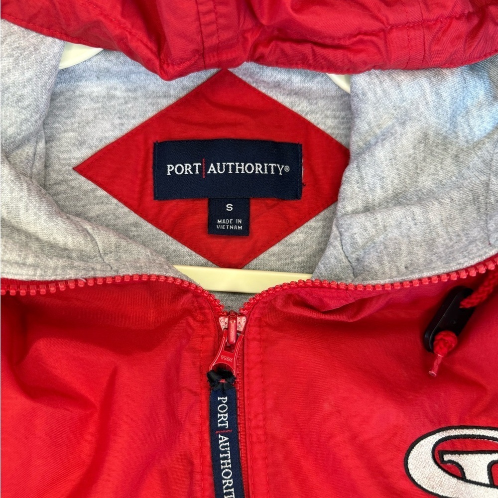 SL Port Authority Red Jacket with Gray Hood - Picture 7 of 12